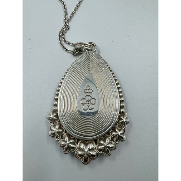 Brighton Sakura Pink Quartz Large Long Teardrop Necklace NWT - Picture 4 of 5